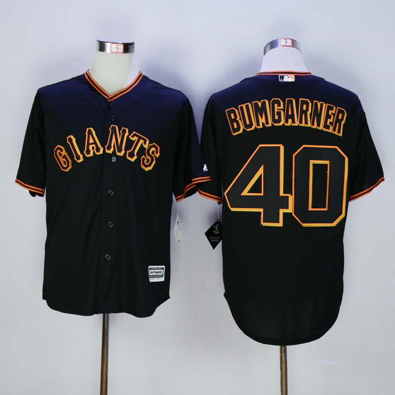 Men San Francisco Giants #40 Bumgarner Black MLB Jerseys